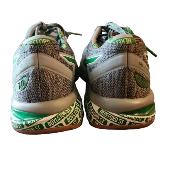 Asics Gel-Cumulus 20 2019 BOSTON Ltd EDITION Women Running Shoes Sz 9 Grey Green - Picture 5 of 11